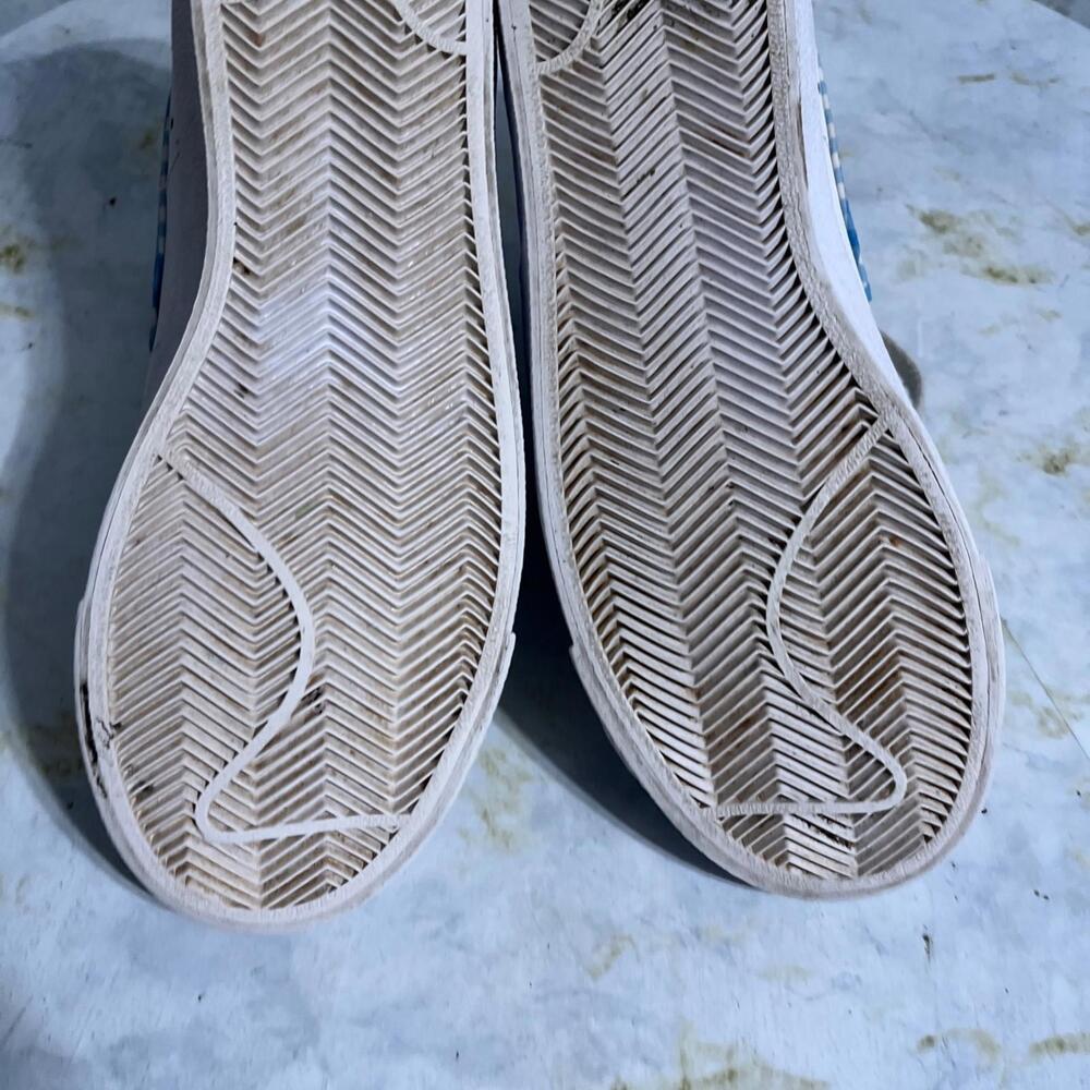 Nike Blazer Mid 77 Gingham Women's Size 8.5 Shoes White Blue Athletic Sneakers - Picture 11 of 15